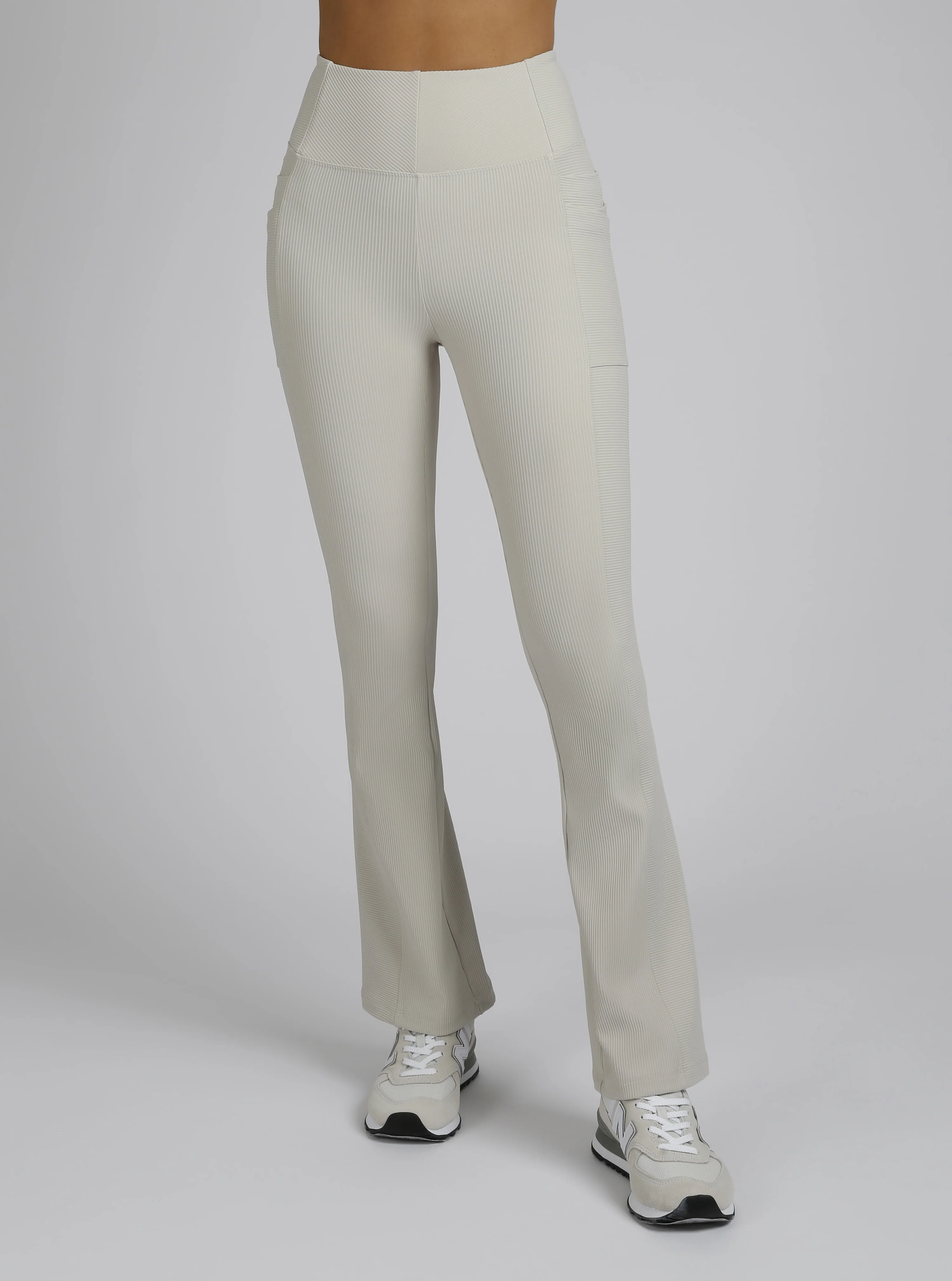 $129 Directional Rib Bootcut Gold Trims - Pumice - Image 5