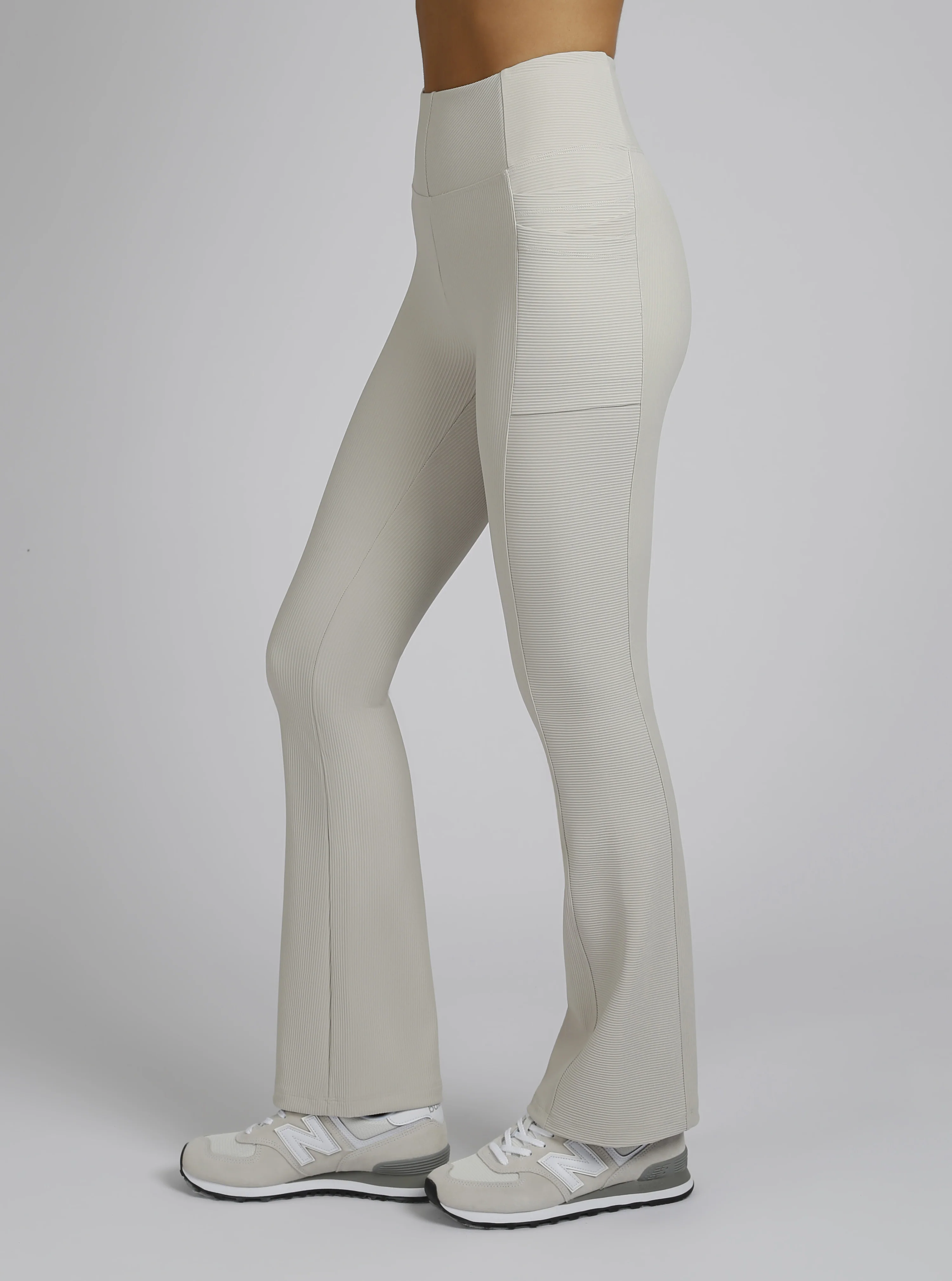 $129 Directional Rib Bootcut Gold Trims - Pumice - Image 6