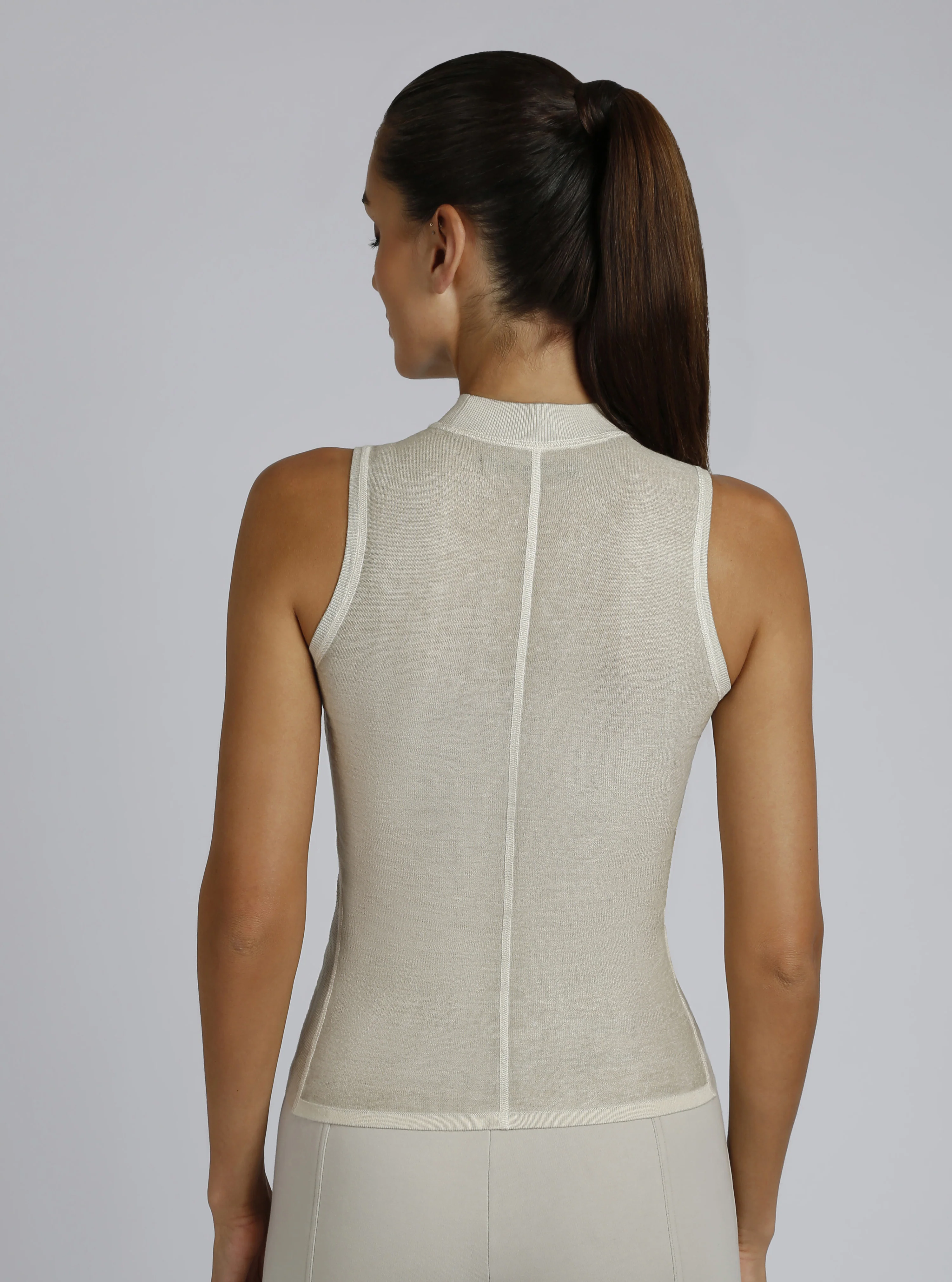 $39 Silk Cashmere LuxeKnit Astrid Mock Neck Top - FINAL SALE - Image 8