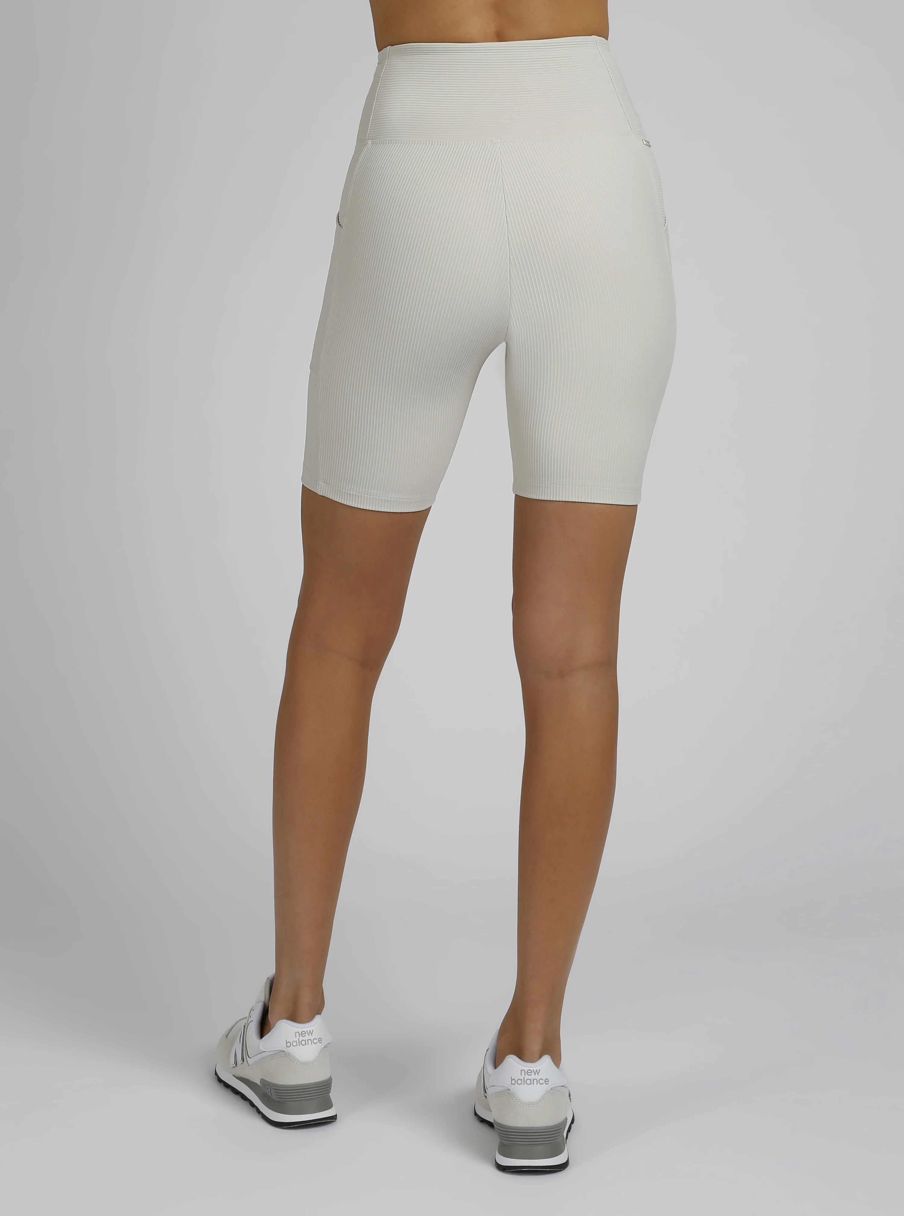 $59 Directional Rib Bike Short Gold Trims Pumice - Image 6
