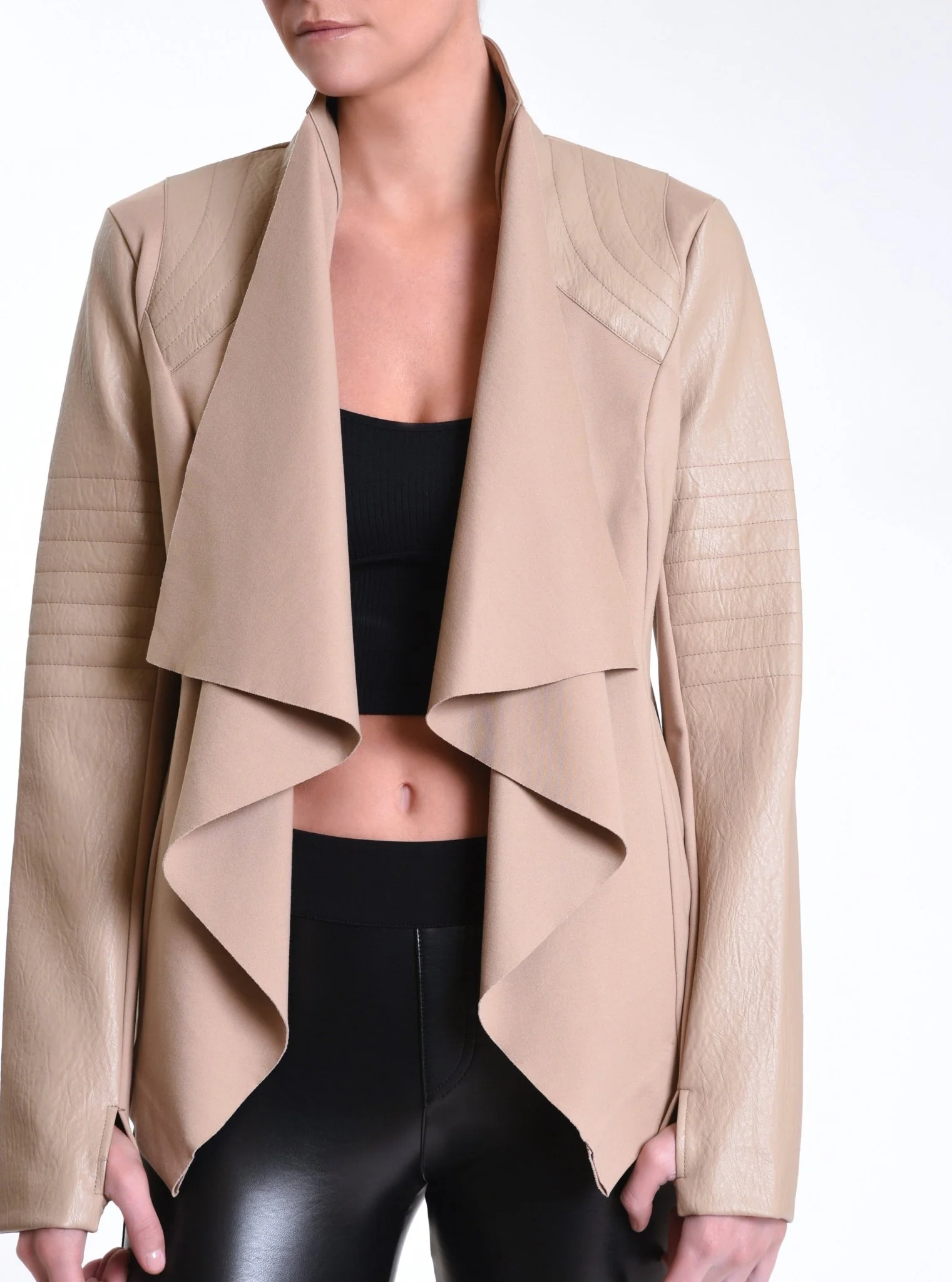 $99-$129 Drape Front Jacket - Image 12