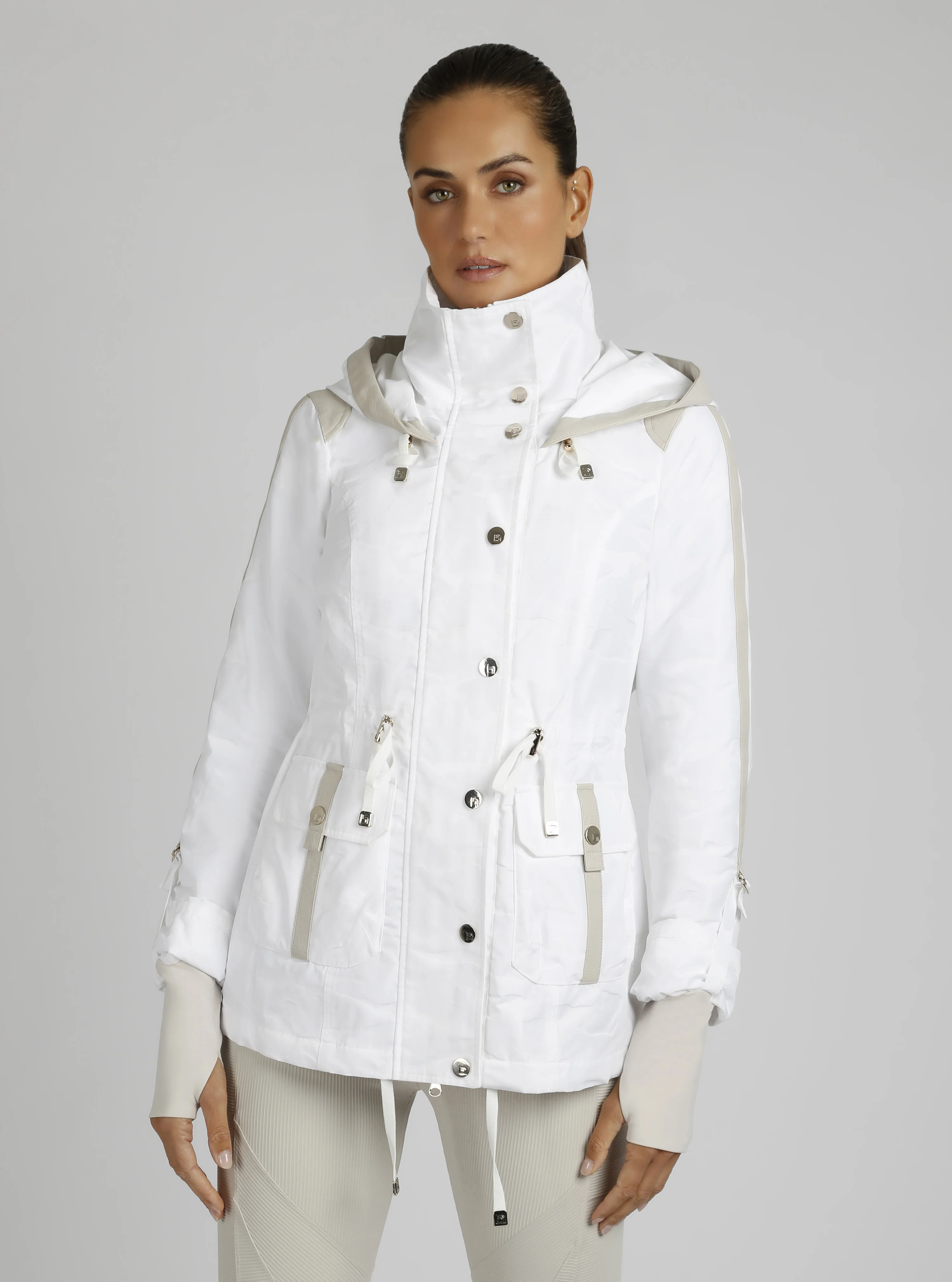 $99 Camo Sport Anorak Gold Trims - WHITE - FINAL SALE - Image 5