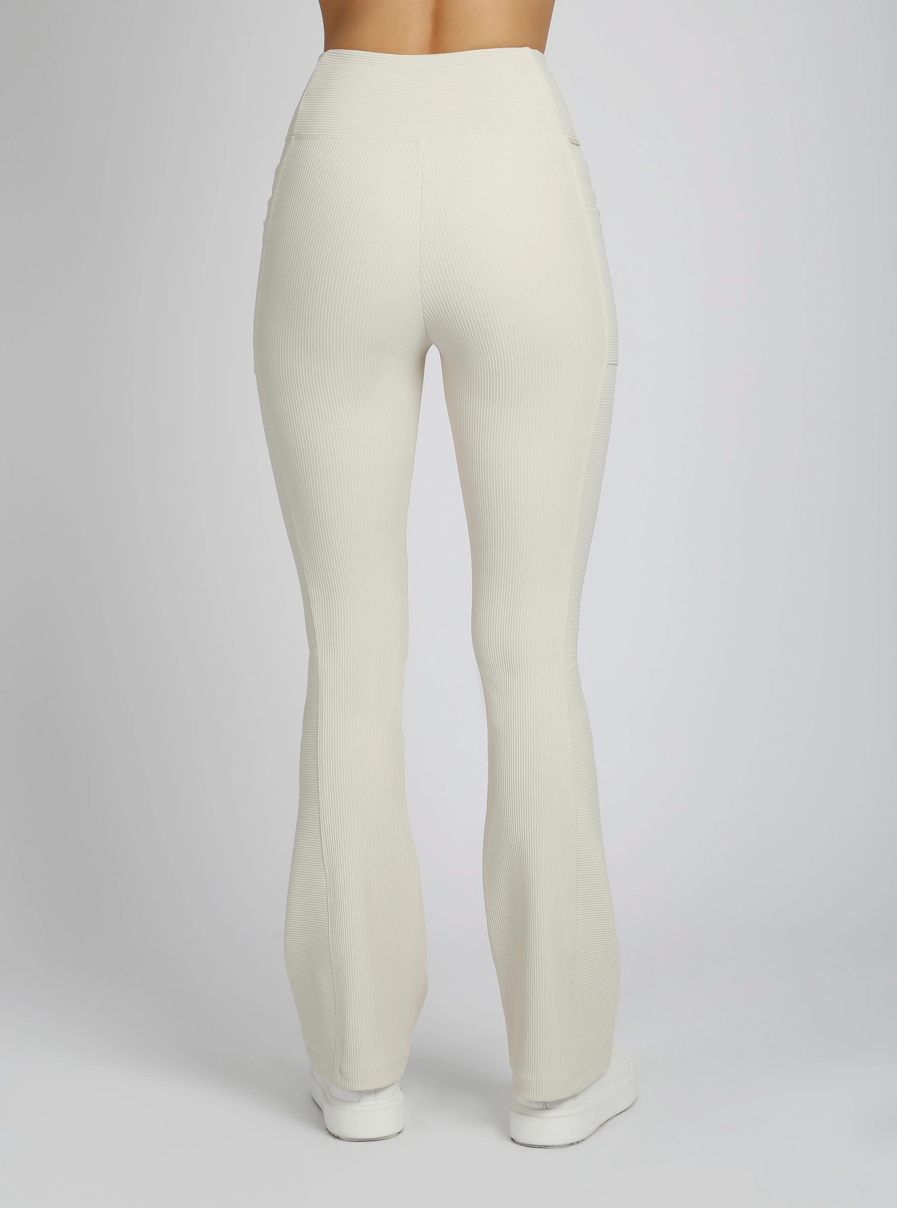 $99  Directional Rib Bootcut Pant Chalk or Bright White - FINAL SALE - Image 4