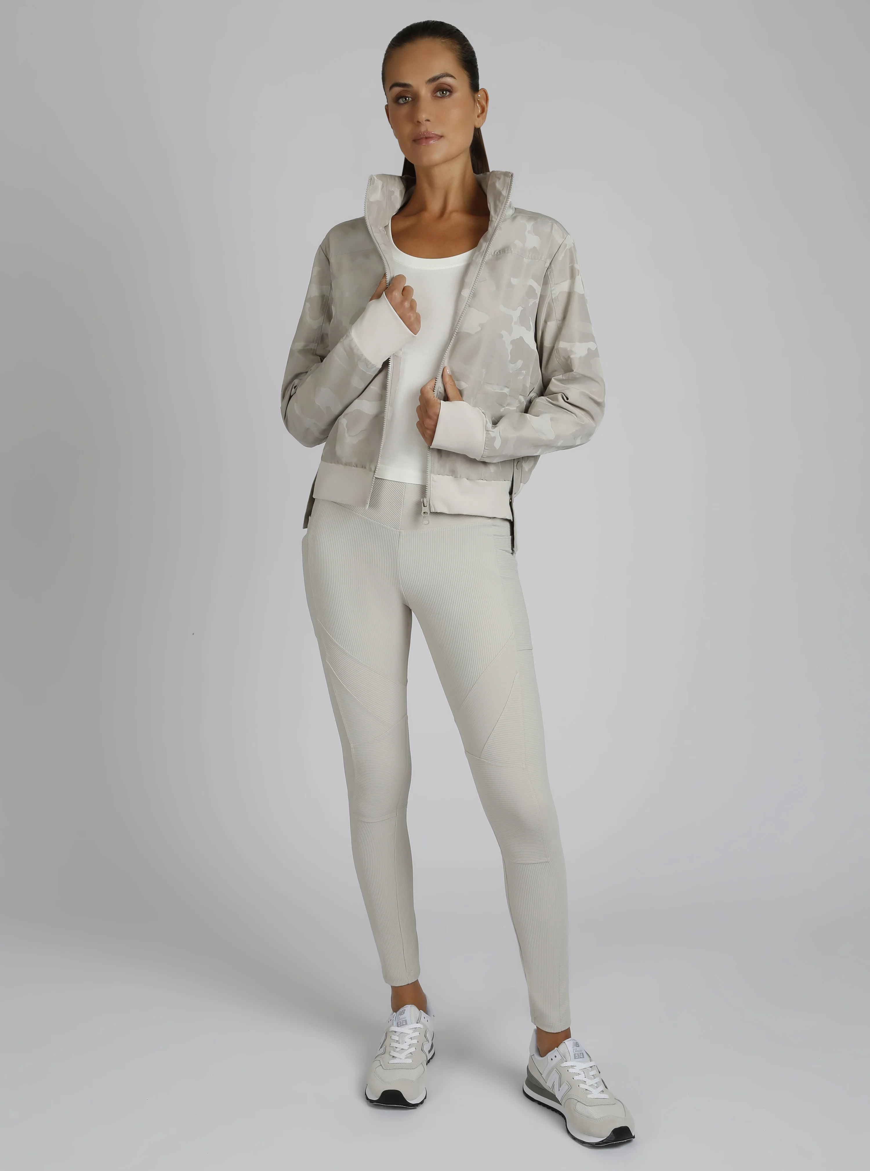 $99 Violette Camo Bomber - Pumice - FINAL SALE - Image 3