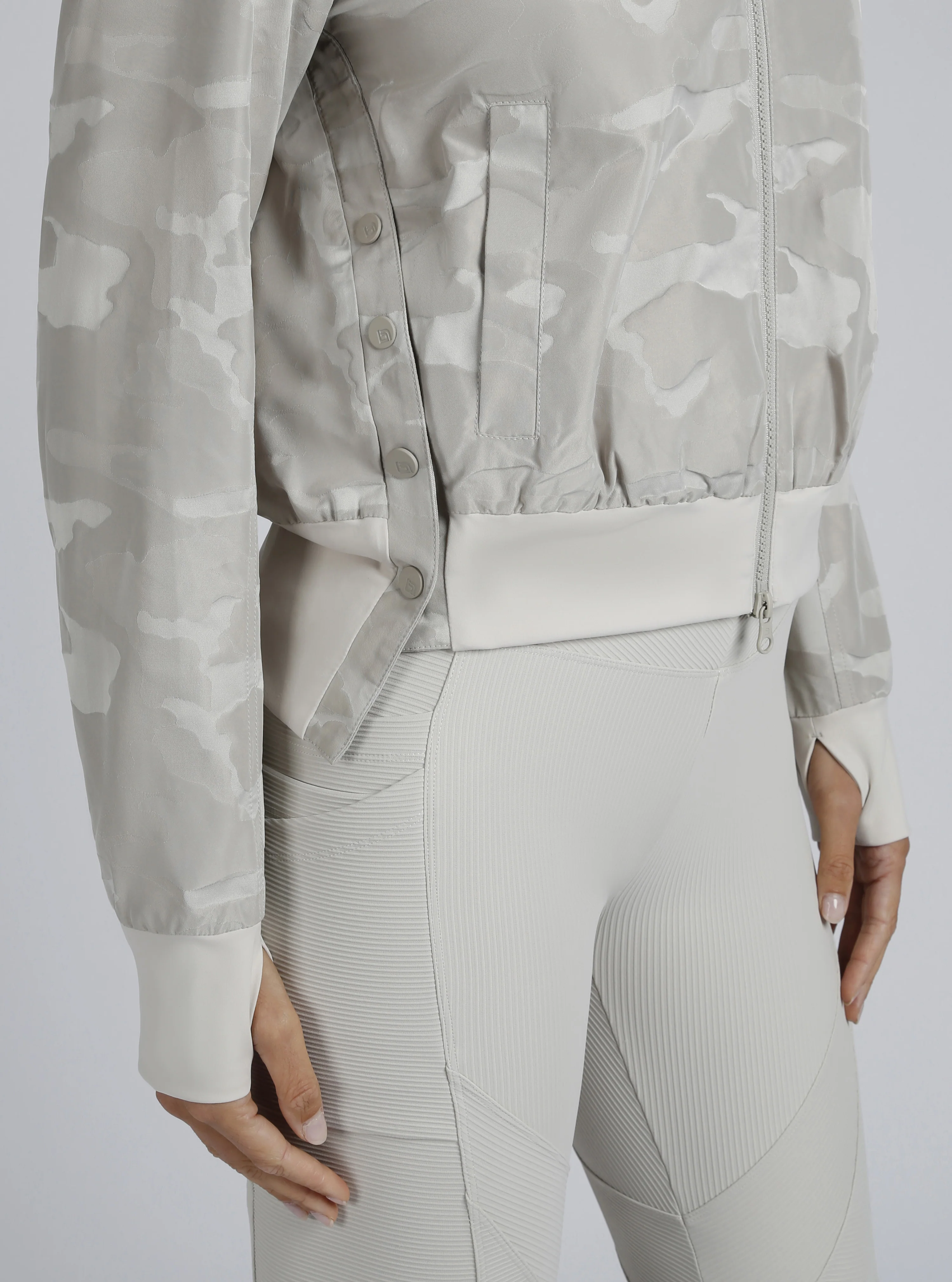 $99 Violette Camo Bomber - Pumice - FINAL SALE - Image 6